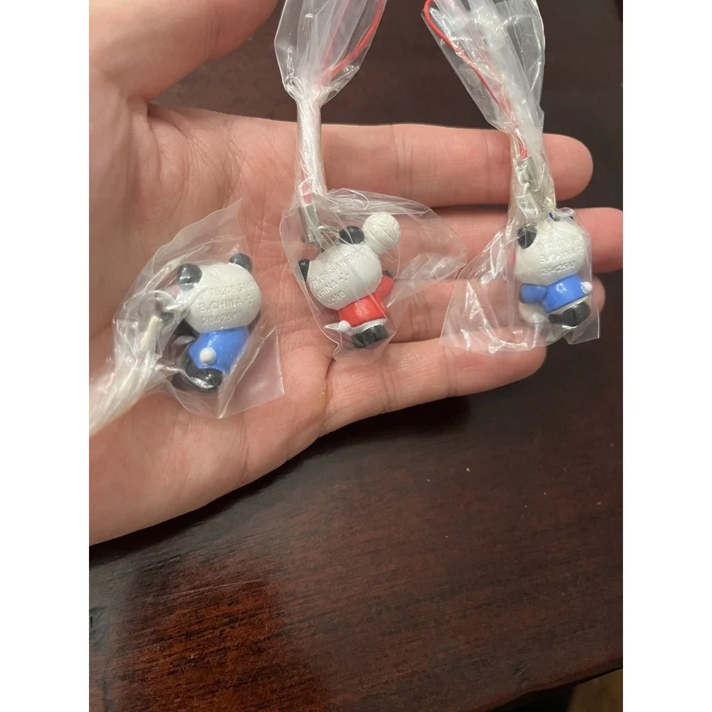 Vintage Sanrio x Bandai Hello Kitty Panda Sport Kitty Strap Set of 6 Gachapon